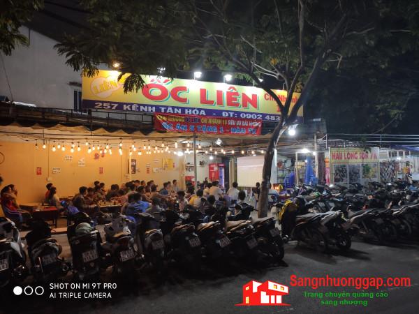 Cho thuê quán nhậu full đồ bán địa chỉ 257 Kênh Tân Hóa, Phường Hòa Thạnh, Quận Tân Phú, TPHCM.
