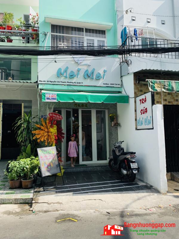 Cần sang nhanh quán trà sữa vừa mới setup xong, mặt tiền đường Nguyễn Chí Thanh, phường 16, quận 11.