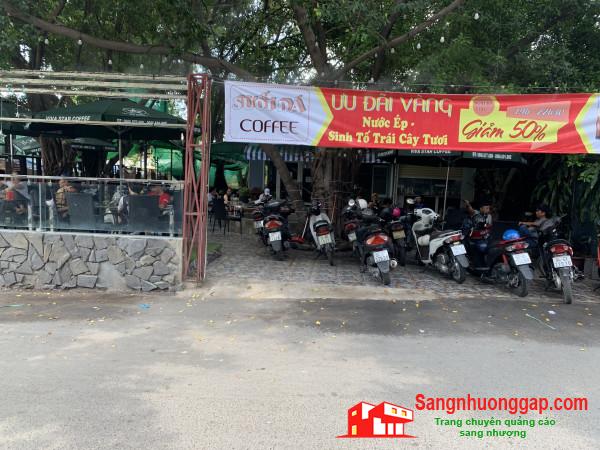Cần sang nhanh quán cafe sân vườn mặt tiền đường Tân Thuận Tây, phường Bình Thuận, quận 7.