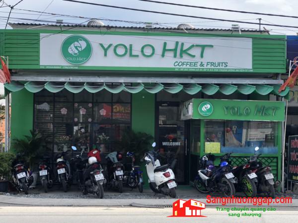 Cần sang quán cafe mặt tiền đường tỉnh lộ 15, phường Tân Thạnh Đông, huyện Củ Chi.  