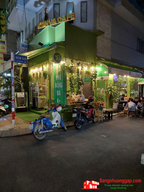 Sang nhanh quán cafe 2 mặt góc nằm mặt tiền đường Lũy Bán Bích, Tân Thạnh, quận Tân Phú, Thành phố Hồ Chí Minh.